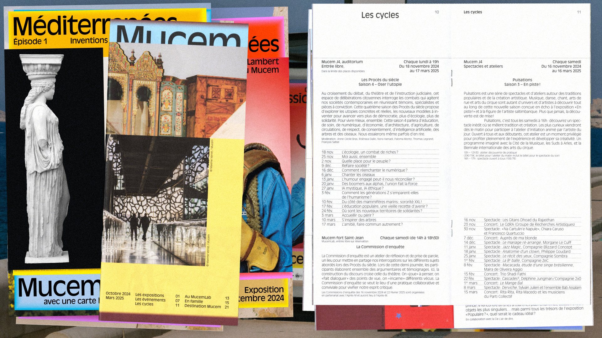 Mucem — affiches et doubles pages de publications, vue 14 — Les Graphiquants